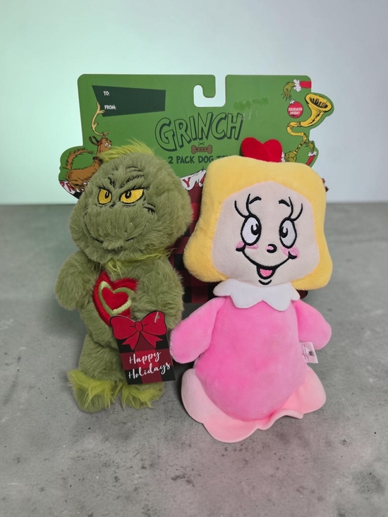 Dr. Seuss Other - Dr Seuss Grinch Cindy Lou Who 2 Pack Plush Squeaky Dog Toys Christmas Nwt